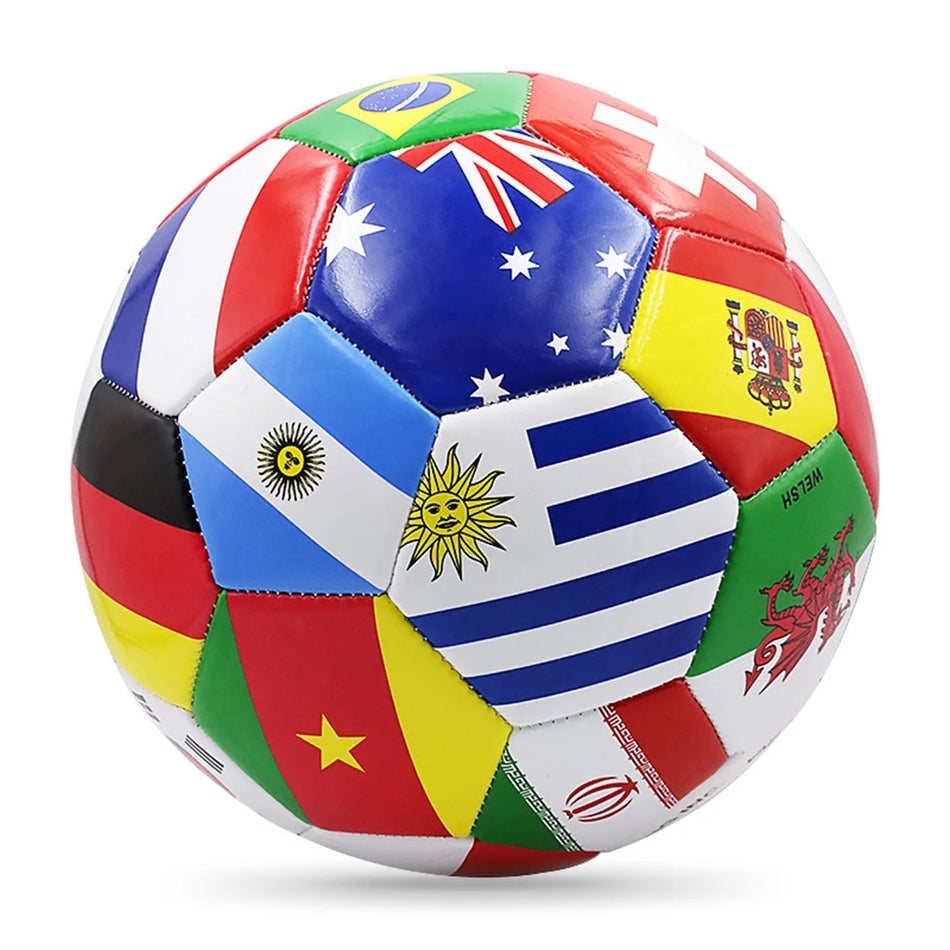 Flag Printed Official Size 5 Soccer Ball for Training and Matches