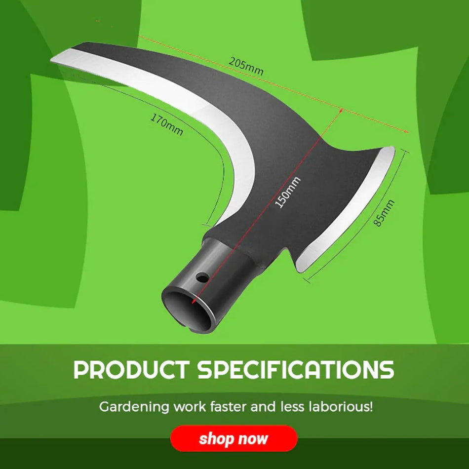 Double Scythe Multi-Purpose Brush Mowing Tool &ndash; Heavy Duty Forged Blade for Efficient Weeding