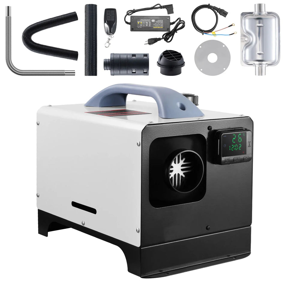 Calentador de Diésel Todo en Uno de 5 a 8KW con Control Remoto LCD