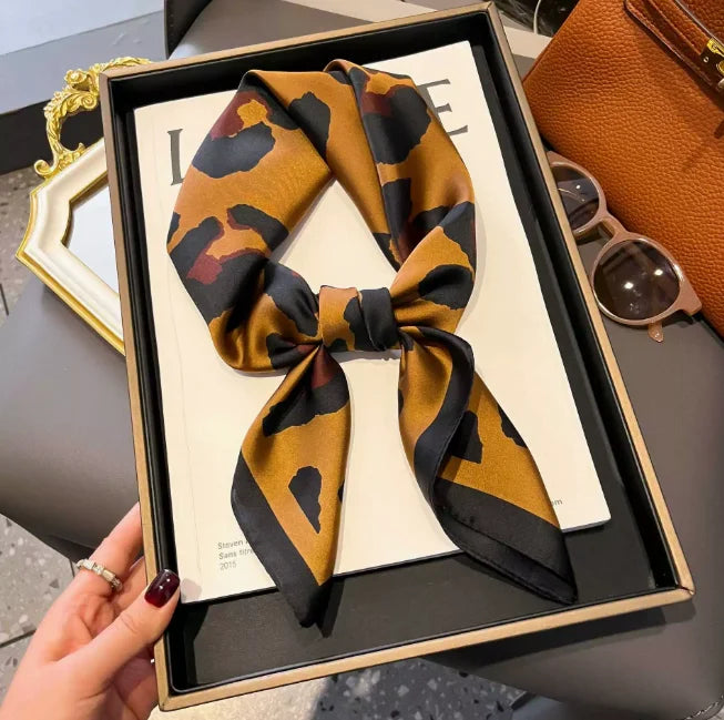 Stmanya Women 70cm Printed Silk Scarf &ndash; Elegant Versatile Headwear 9