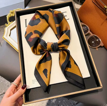 Stmanya Women 70cm Printed Silk Scarf &ndash; Elegant Versatile Headwear 9