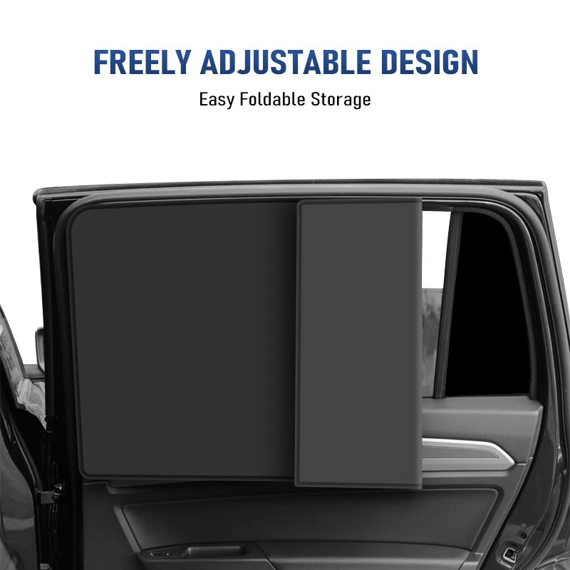Magnetic Car Window Sun Shade Set - Portable Heat Insulation Covers