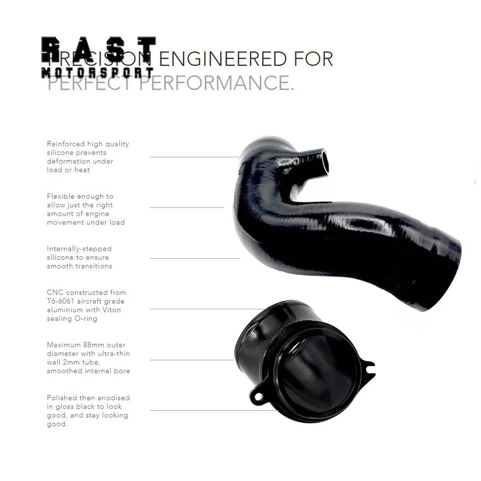 Manguera de admisión de aluminio para VW Golf MK8 R y Audi S3 8 años EV4 Gen4 codo de entrada de turbo