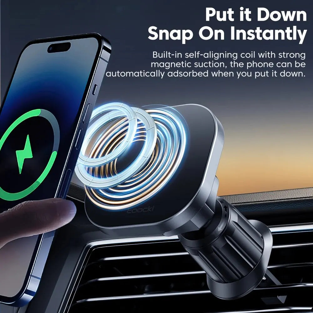 Toocki Magnetic Car Wireless Charger &ndash; 15W Fast Charging