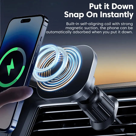 Toocki Magnetic Car Wireless Charger &ndash; 15W Fast Charging