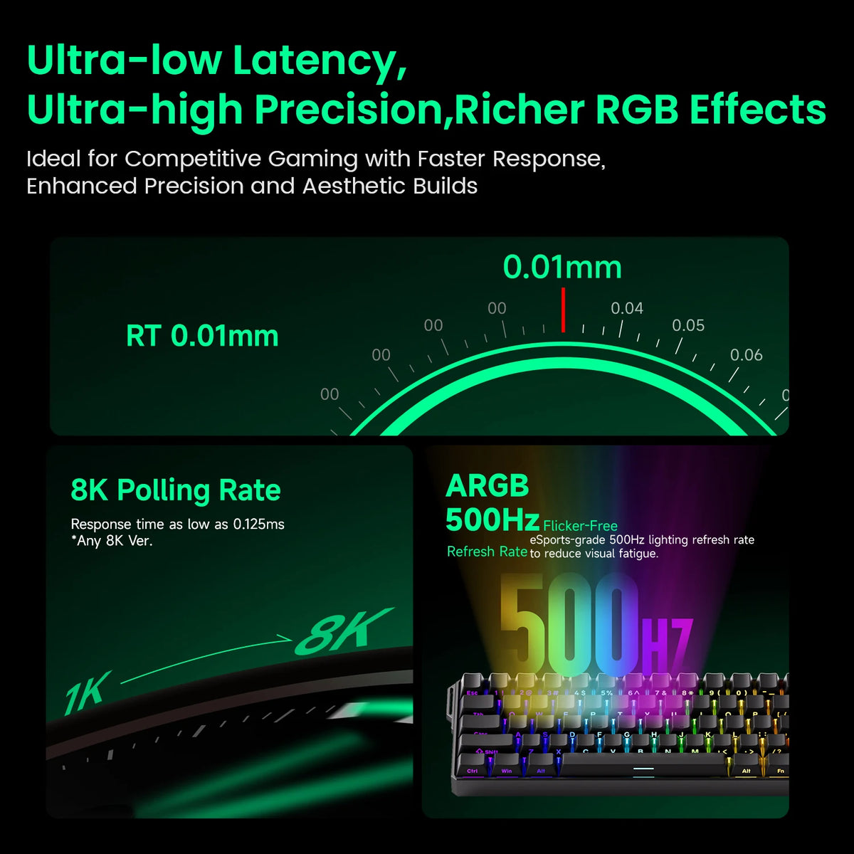 Akko MonsGeek FUN60 Ultra Mechanical Gaming Keyboard &ndash; Rapid 8K Trigger with Magnetic Switch