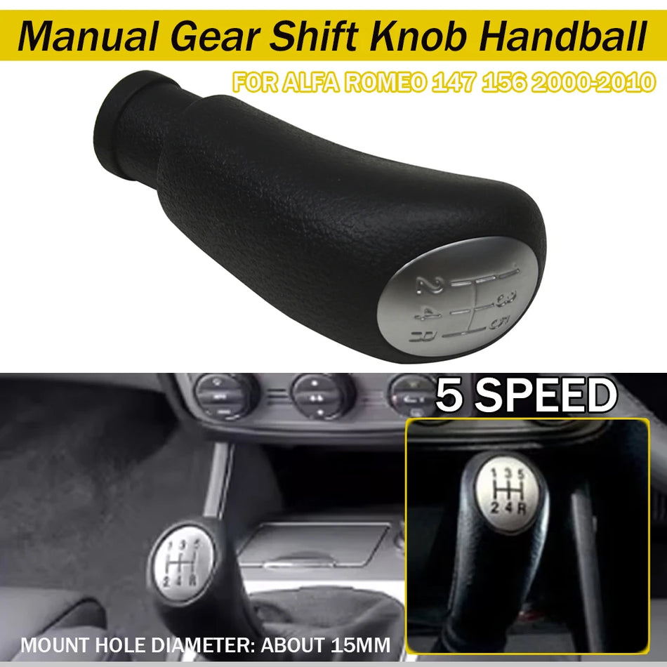 Gear Shift Knob ABS For Alfa Romeo 147 156 Stick Shifter
