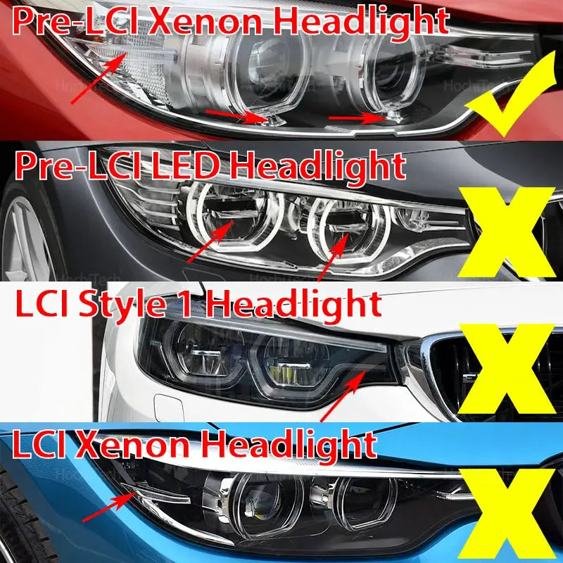 For BMW M3 F80 Pre-LCI Xenon Headlight 2014-2017 Yellow Daytime DRL Light Driving LED Angel Eye Maker Light Diode Board Chip by InterCyprus Trading Ltd