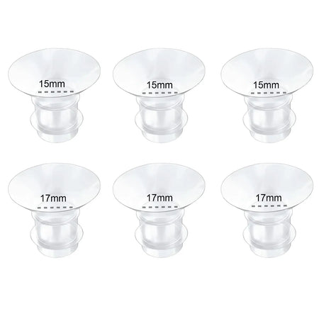 5 Size Breast Milk Pump Flange Inserts - Compatible &amp; Comfortable 15-17