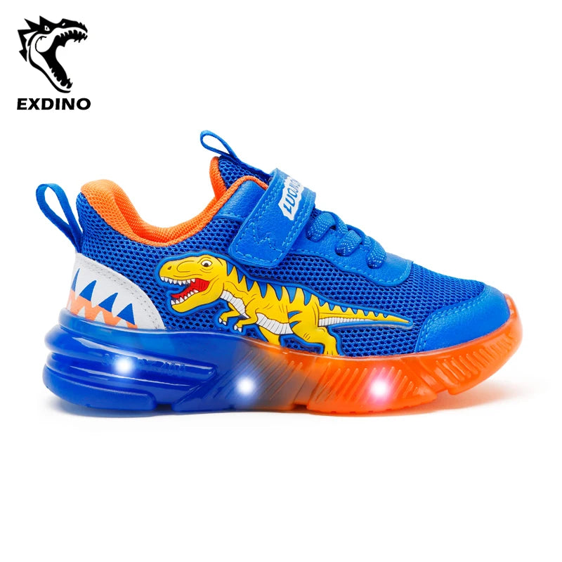 EXDINO LED T-REX Light-Up Sneakers for Kids