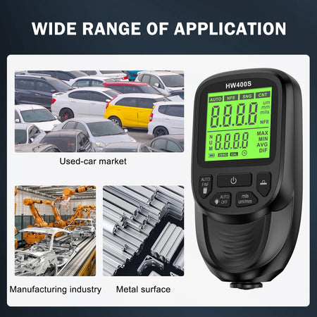 HW400S 0-2000UM Car Coating Thickness Gauge &ndash; Backlight