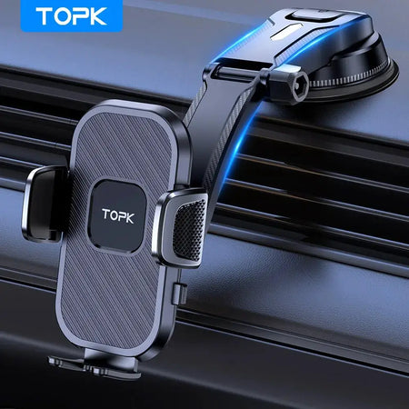 TOPK Car Phone Holder Gravity Stand for iPhone Xiaomi Samsung Car Mobile Support for Dashboard Windshield Air Vent Phone Mount by InterCyprus Trading Ltd