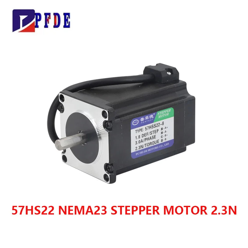 NEMA23 Stepper Motor 2.3N &ndash; High Holding Torque for Precision Carving and Drilling Single output shaft / 8mm