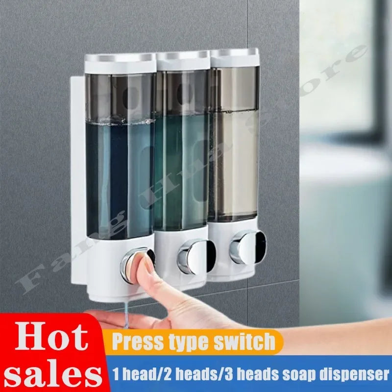 3 kafa manuel pres damla sabun dağıtıcı otel ev mutfak ve banyo sıvı sabun dağıtıcı duvara monte banyo aksesuarları