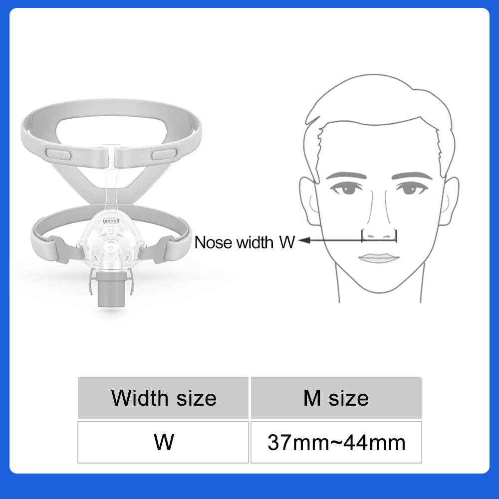 YUWELL Nasal CPAP Mask With Headgear &ndash; Silicone Cushions M size