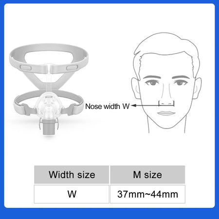 YUWELL Nasal CPAP Mask With Headgear &ndash; Silicone Cushions M size