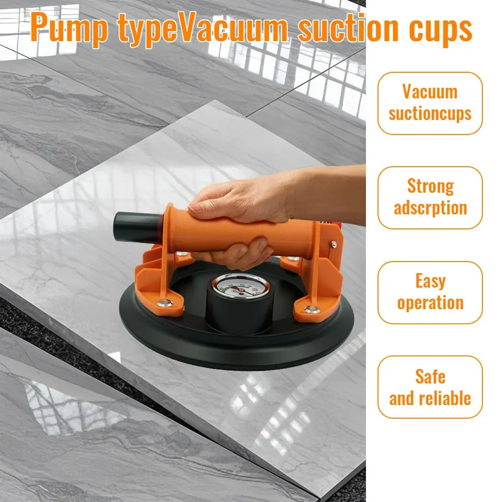 Vacuum Suction Cup 8 Inch 250kg &ndash; Real-Time Pressure Gauge