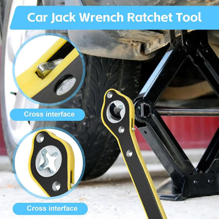 Labor-Saving Car Jack Ratchet Wrench Tool - Easy &amp; Efficient Lifting