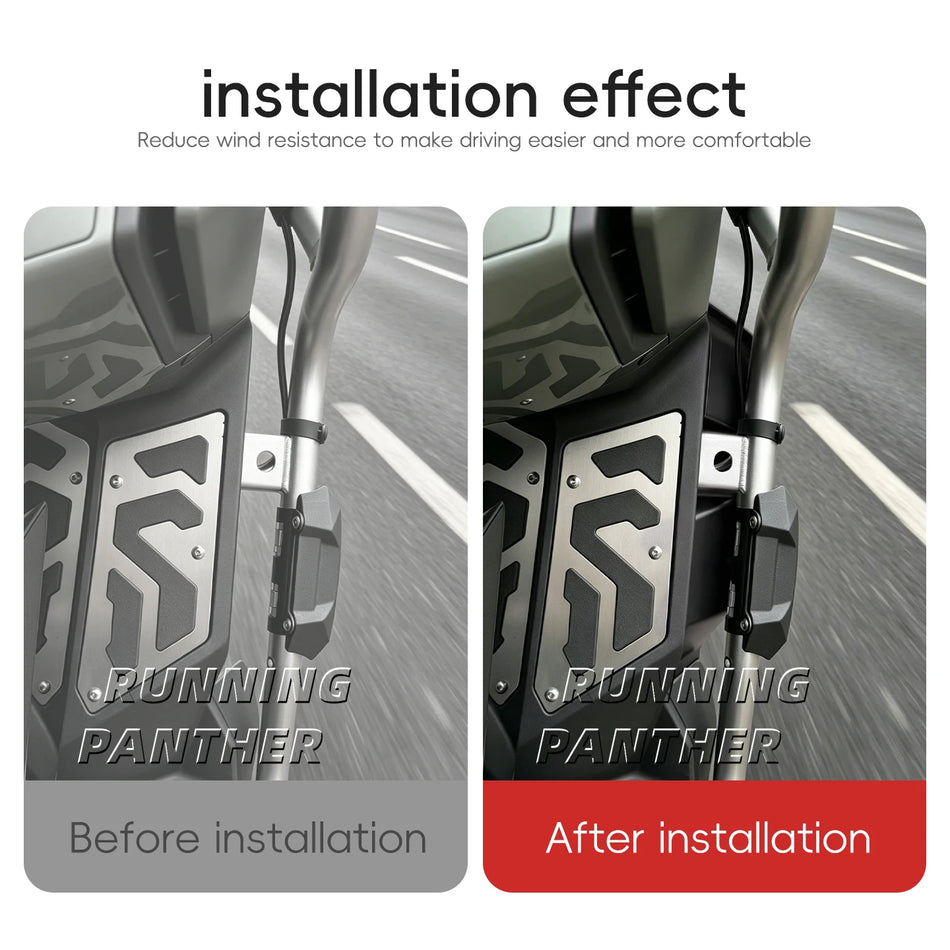 Leg Splash Guard ABS plastmasa Zontes 368G motocikla dubļu sargs