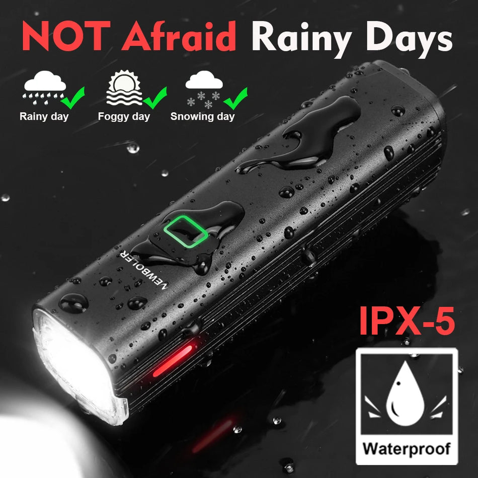 1000 Lumen LED Bicycle Headlight With Power Bank And USB Charging