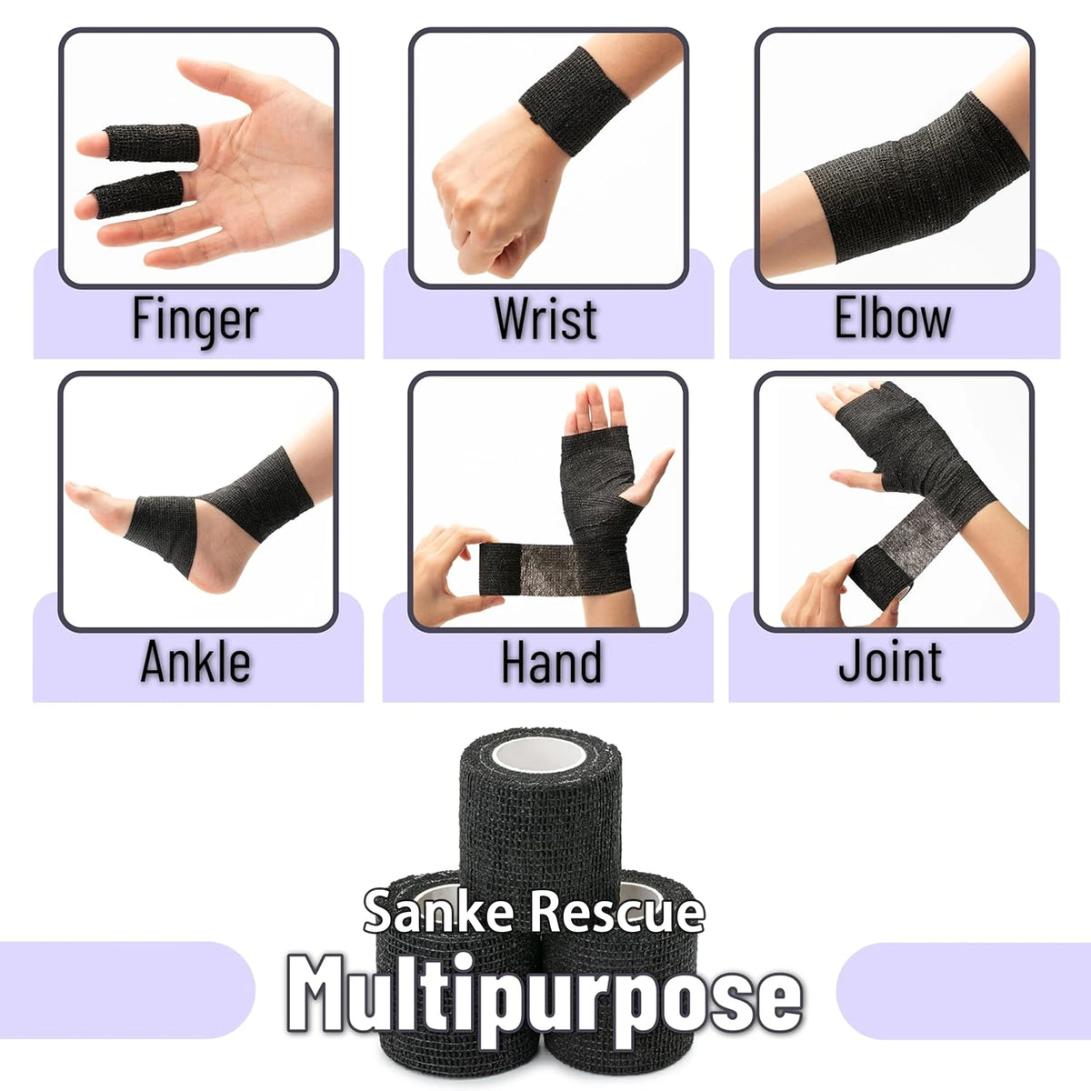Self-Adhesive Elastic Bandage Wrap for Sports &amp; Tattoo Protection