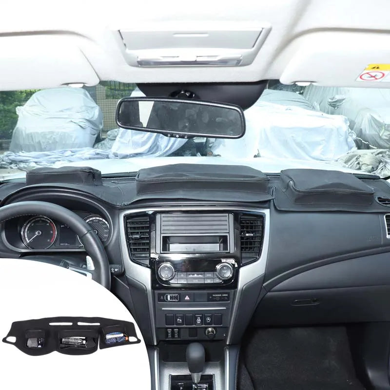 Črna zaščitna podloga za sonce za L200 Triton 2015 2023 notranjost