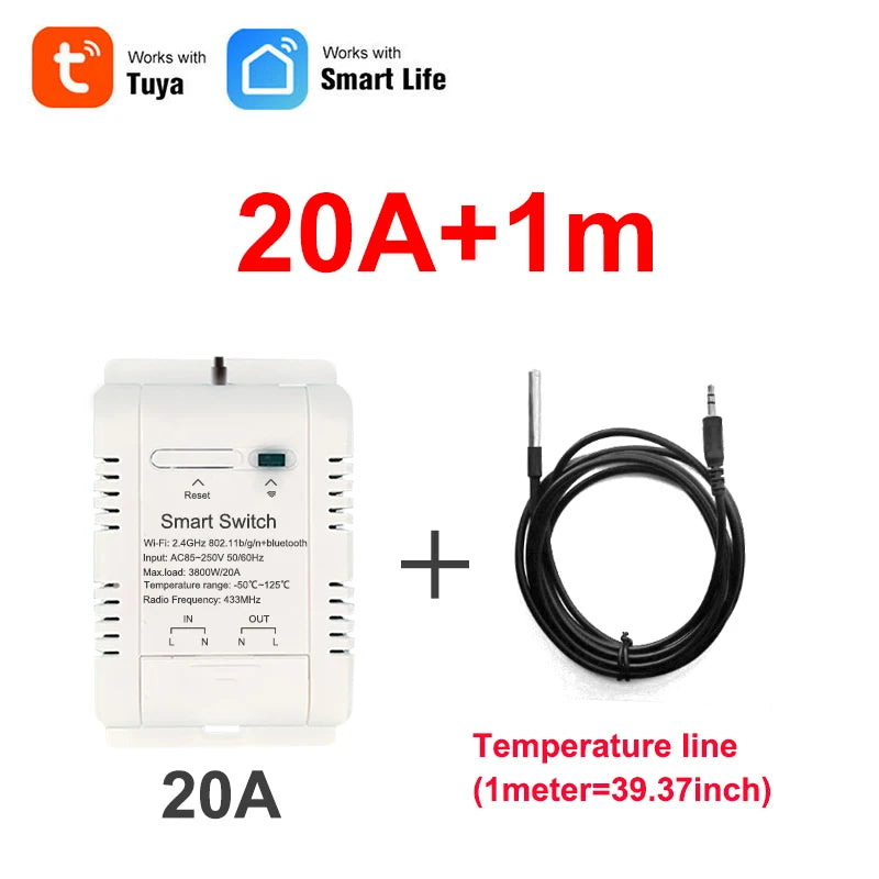 WKD-TH08 &ndash; Alexa Compatible Energy Monitoring Thermostat 20A 1m