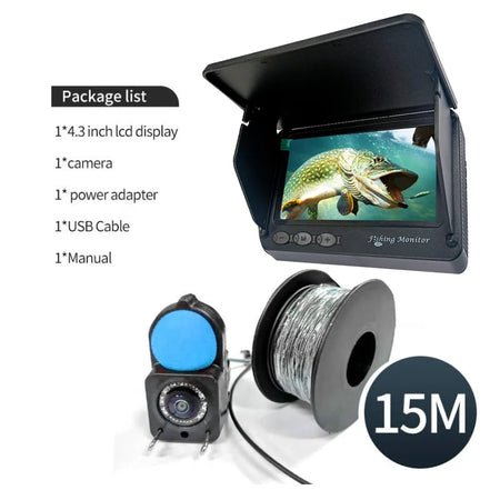 Portable Fish Depth Finder with 4.3 Inch LCD &amp; Night Vision | DDCAMERA 15m