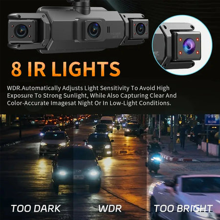 4CH GPS Dashcam with Night Vision &amp; 360&deg;