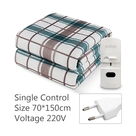 Electric Blanket 220V Thicken Thermostat &ndash; Cozy Warmth Green 70X150CM