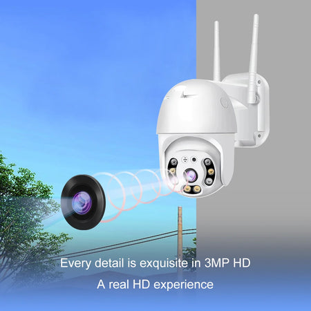 3MP WIFI Security Cameras Outdoor V380 Pro APP CCTV Two Ways AUDIO Speed Dome Wireless Surveillance IP Camera