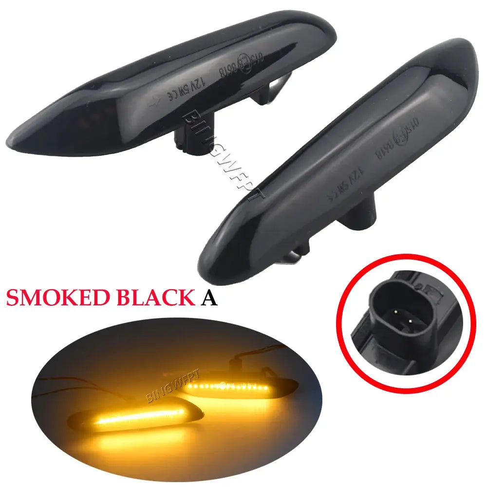 1pair Sequential Flashing LED Turn Signal Side Marker Light For BMW E60 E61 E90 E91 E87 E81 E83 E84 E88 E92 E93 E82 E46 by InterCyprus Trading Ltd