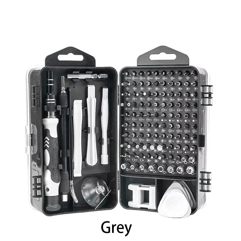 Computer Repair Kit 115 In 1 Magnetic Laptop &ndash; S2 Precision Gray