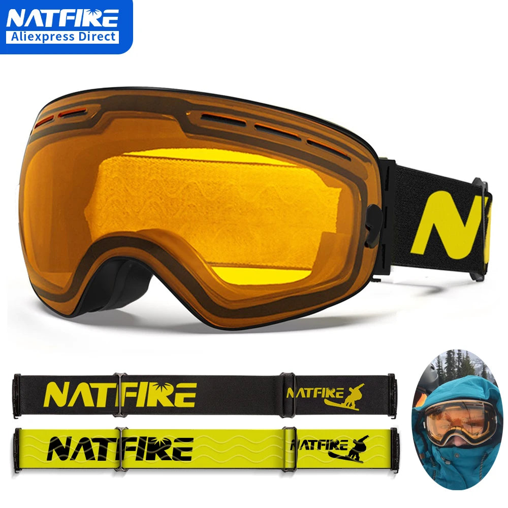 Outdoor Ski Goggles UV400 Protection &ndash; Anti Fog Glasses
