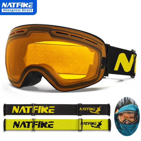 Outdoor Ski Goggles UV400 Protection &ndash; Anti Fog Glasses
