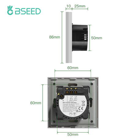 BSEED Smart Wifi Roller Shutter Switch with Voice Control
