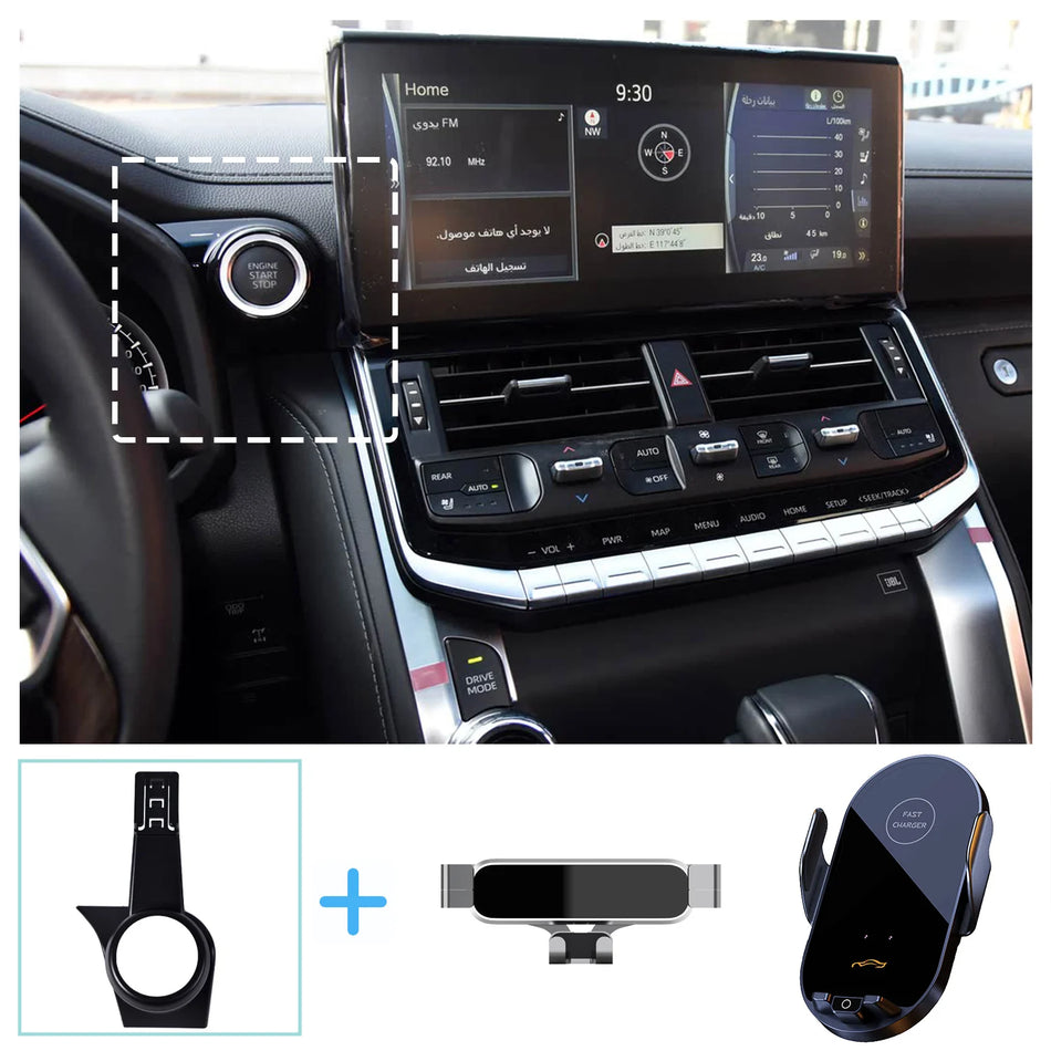 Bezdrátový nabíjecí držák telefonu pro Toyota Land Cruiser LC300 2022-2025
