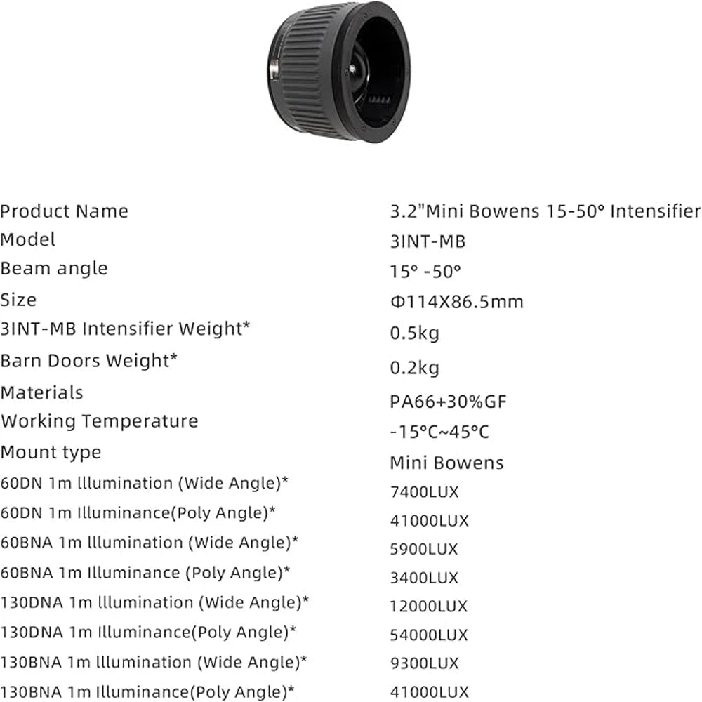 IFOOTAGE Mini Bowens 3INT-MB Intensifier &ndash; Compact Fresnel