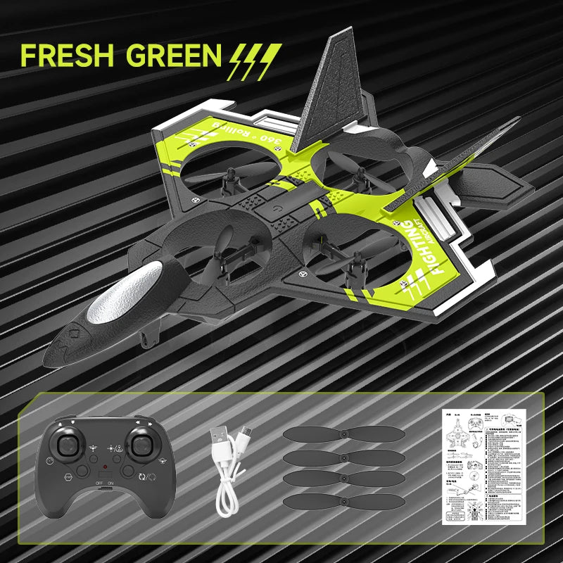 NEW V17 Gravity Sensing RC Plane &ndash; Easy Remote Control Fun Green-s98