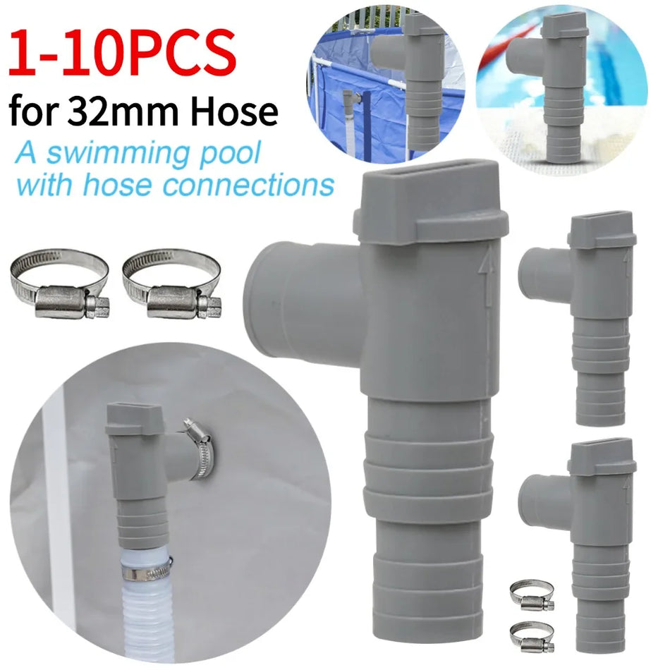 PVC-Poolfilterpumpenadapter 32mm auslaufsicher versiegelt