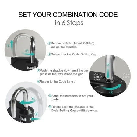 Password Padlock 3-4 Digit &ndash; Waterproof Rustproof Outdoors