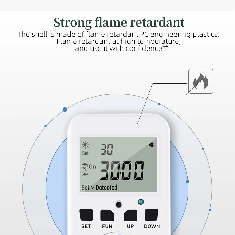 TM08 &ndash; Digital Timer Socket, Cycle Programmable Outlet