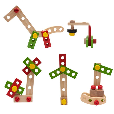 Wooden Nut Screw Disassembly Toy Set &ndash; Fun DIY Playtime