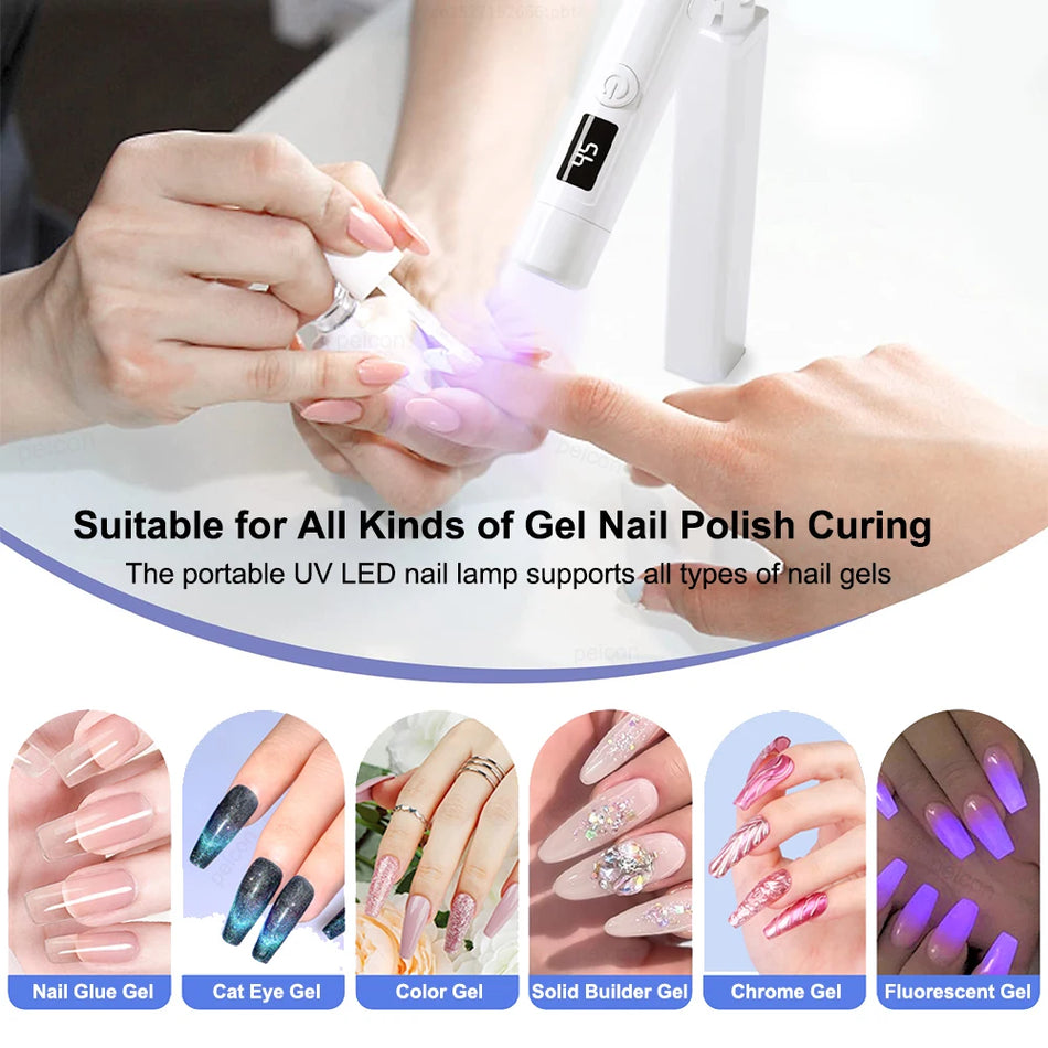 Mini UV LED Nagellampe für Maniküre, tragbarer Nageltrockner, ultraviolettes Licht