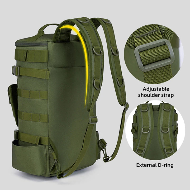 Tactical Fishing Backpack Tackle Bag &ndash; Rod Holder Ready
