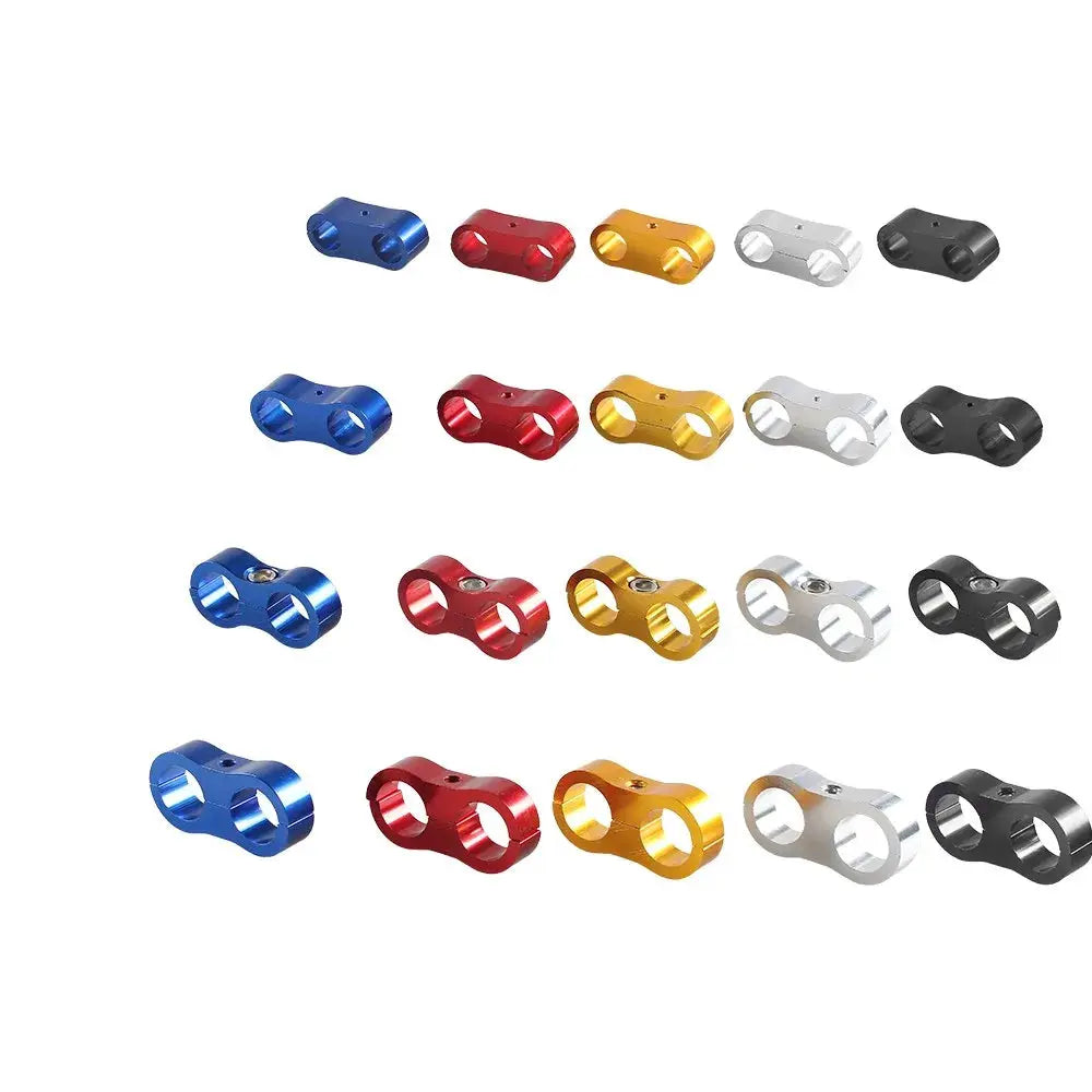 Universal AN4 AN6 AN8 AN10 Billet Oil Fuel Water Hose Tube Seprator Divider Clamp aluminum line separator Kit by InterCyprus Trading Ltd