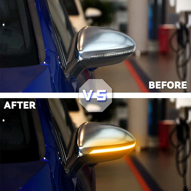 VW Golf 7 MK7 LED Dinaminis Posūkio Signalas Indikatorius Šoninis Veidrodėlis