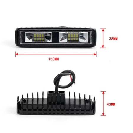 36W 12V-24V LED Work Light Spotlights - Pair for All Vehicles