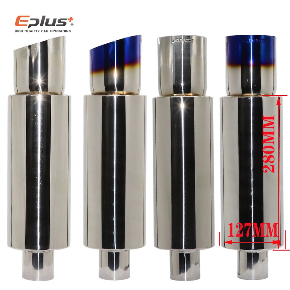 EPLUS Universal Stainless Steel Exhaust Muffler Tail Pipe 127mm 51 63 76mm Fits