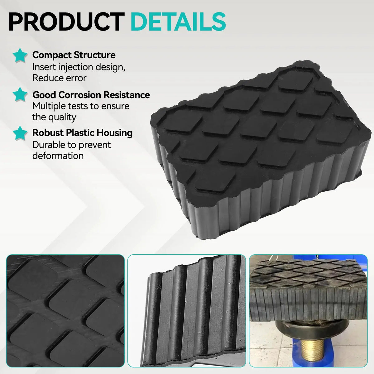 2Pcs Rubber Jack Pad Shock-Absorbing Support For Car Jacks Lifting Equipment Elastic Blocks Accessories by InterCyprus Trading Ltd